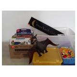 Group - games, toys, wall plaque, poly storage box