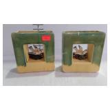 2 McCoy Pottery bird planters