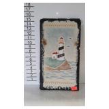 Slate painted with lighthouse