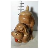 Cookie jar, complete with lid. Shaped as a puppy