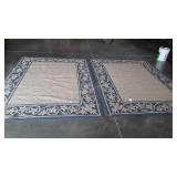 Two Rugs. Both match patio type Rugs,