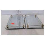 2 Decor mirrored dresser trays