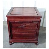 Asian mahogany 20" Bedside Cabinet with tandem