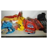 Box full of inflatables. Advertising and pool