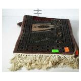 Small fringed runner / prayer rug - 42" x 12"