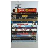DVD movies, approx 15 total, plus 1 audio book
