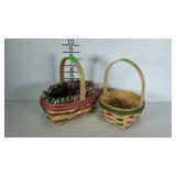 2 Longaberger baskets - 1996 with Easter egg