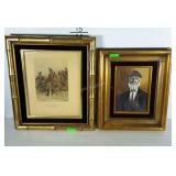 Wall decor - 1 portrait painting on canvas, 10 x