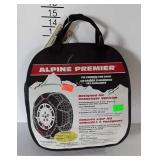 Alpine Premier tire chains with storage bag