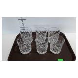 6 Crystal rocks glasses