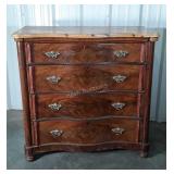 Chest of Drawers, pine top married to a flame