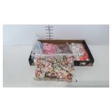 Plastic toy rings / cupcake decorations, box