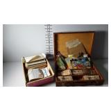 Ephemera & divided wooden oil color box - post