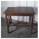 Oak Mission writing Table, 34" wide top boards