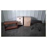 4pc Office Furnishings lot, two laminated 2