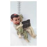 Lawn / garden statue, bench sitter style with