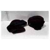 Pair of winter hats with ear flaps
