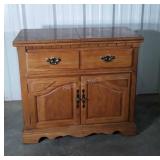 Thomasville Furniture Oak Flip Top Bar Server