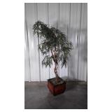 Home decor everlasting Tree with metal planter
