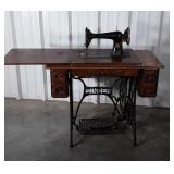 Singer treadle base Sewing Machine with oak