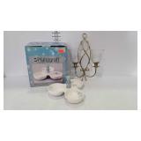 Home decor - brass wall candle sconces, and