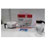 Kitchenware lot to include yogurt maker, coffee