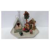 1 Wooden birdhouse, 1 battery operated birdhouse,