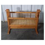 Pine Rocking Baby or Doll Cradle