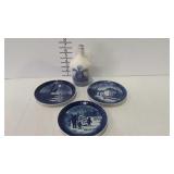 3 Royal Copenhagen 7" plates, and Denmark B&G