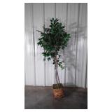 Home decor everlasting Tree with wicker planter