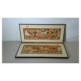 Pair of framed and double matted prints