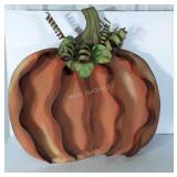 Pumpkin Decorative Tin made Stand up piece. About
