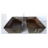 Two early Metal Tray style Bins, from Lyon Aurora