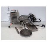 Cheese grater, napkin ring holder, part of a