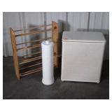 Bathroom Furnishings lot, cloths Hamper, toilet