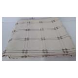 Lovely woven tablecloth in beige and taupe