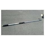 One piece telescoping wand for gutter cleaning