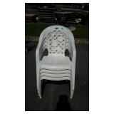 Four plastic chairs seller code WCL