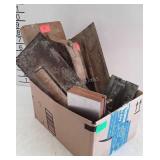 Box with drywall tools