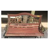 Wooden bench is loose and needs to be tightened