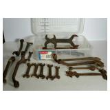 Older FORD wrenches. Plastic snap case of older
