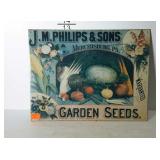 Tin sign - J.M. Philips & Sons Garden Seeds -
