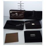 5 Clutch purse / wallets, and 1 credit card