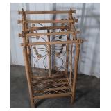 Towel Rack 20" wide with 4 towel bars, wicker