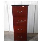 File Cabinet, 4 legal size drawers in mahogany