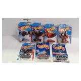7 Hot Wheels carded cars