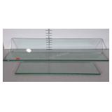 Three pcs of shelf type tempered glass, two are