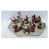 10 Figurines - ducks & geese
