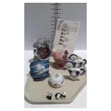 Misc - Rooster alarm clock, USSR horse figures,