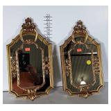Pair of home Designers Wall Mirrors, gilded style